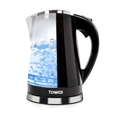 Image of Tower T10012 LED Colour Changing Kettle, 2200W, Black