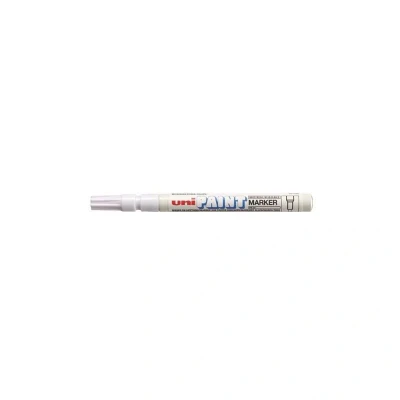 Image of Uni Coloured Paint Marker Multi Surface Opaque Outdoor Marking Fine Bullet Tip Pen PX 21 White