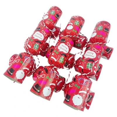 Image of Toyland® Pack of 6 Small Photo Prop Novelty Christmas Crackers Table Decorations