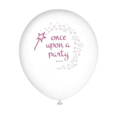 Image of Unique Party 54835 12&quot; Latex Princess &amp; Unicorn Balloons, Pack of 8