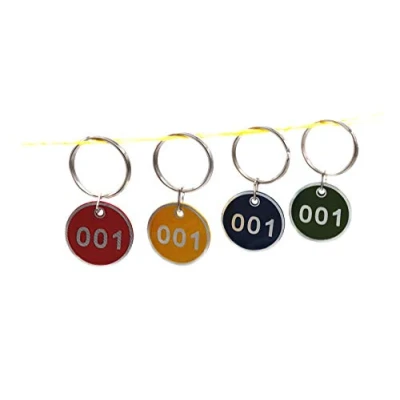 Image of NanTun Aluminum Alloy Metal Key Tag Set, Number ID Tags Chain, Numbered Rings, 4 Sets (40 pieces) Mix Colours 1 to 10