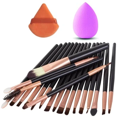 Image of PARENCE. 22 Piece Make Up Set 20 Brushes, 1 Blender Sponge, Puff Up, Complete Set, Versatile