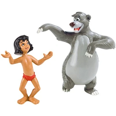 Image of Bullyland The Jungle Book SET of 2 figures : 1 x Mowgly &amp; Baloo (bear) approx. 8 cm / Mowgli 6,5