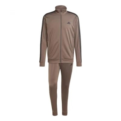 Image of adidas Men&#039;s Basic 3 Stripes Tricot Track Suit, earth strata, XXS Short