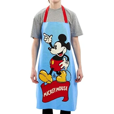 Image of Funko UT DI05741 Disney Classic Blue Mickey Mouse Apron, Cotton, Multi Colour, One Size