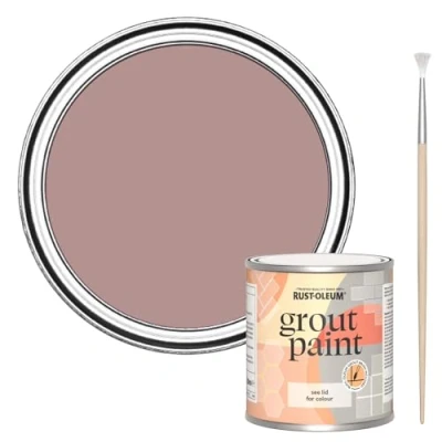 Image of Rust Oleum Pink Ultra Durable Grout Paint Heartfelt 250ml