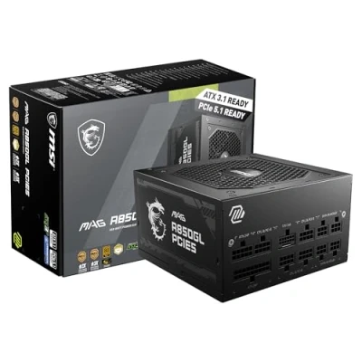 Image of MSI MAG 850W Power Supply 80 Plus Gold ATX 3.0 PCIe 5.0 Ready 12VHPWR [MAG A850GL PCIE5]