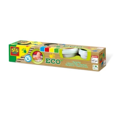 Image of SES Creative 24926 Eco Fingerpaint, 4 Colours, for Kids