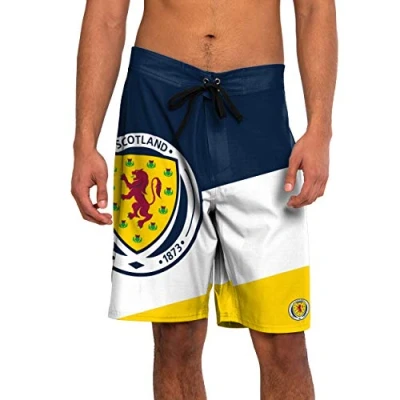 Image of FOCO Official Scotland SFA Football Colour Dive Men&#039;s Shorts Extra Large