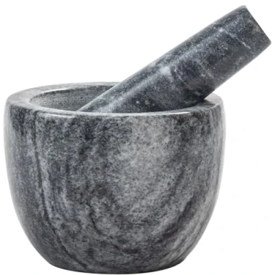 Image of Mortar and Pestle Set &amp; Grinder Perfect for Crushing Herbs, Garlic, Walnut Spices (Marble)