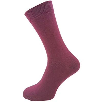 Image of Macahel Mens Plain Colour Ankle socks cotton rich size 6 11 (Burgundy)