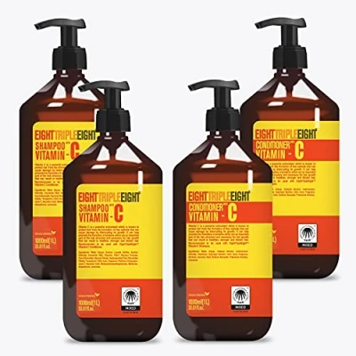 Image of Eight Triple Vitamin C Hair Care Set 2x Shampoo &amp; Conditioner 1 Litre