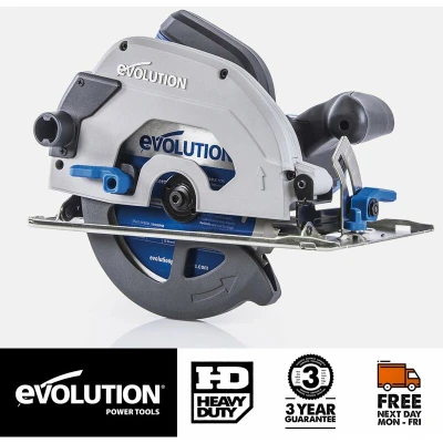 Image of Evolution Power Tools S185CCSL Industrial Steel Circular Saw,Blue,185mm,(110 V)