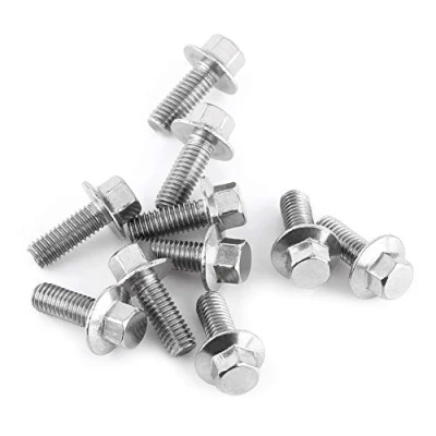 Image of 10pcs M8 304 Stainless Steel Hex Drive Flange Screws Cap Head Washer Bolts