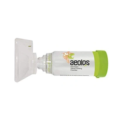 Image of Aeolos valved Holding Chamber Child 1 6 Years Medium (Mask + Mouthpiece)