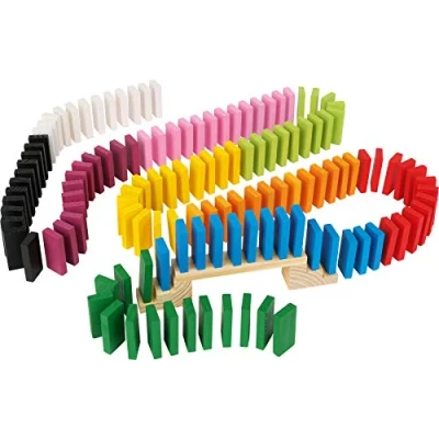 Image of small foot 6865 Domino Rallye Maxi, chain reaction game made of wood incl. obstacles, 560 pcs., from 3 years old