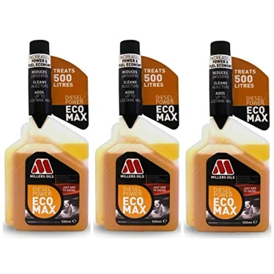 Image of Millers Oils 3 X Diesel Power Ecomax 500ml, Fuel Additive Treatment
