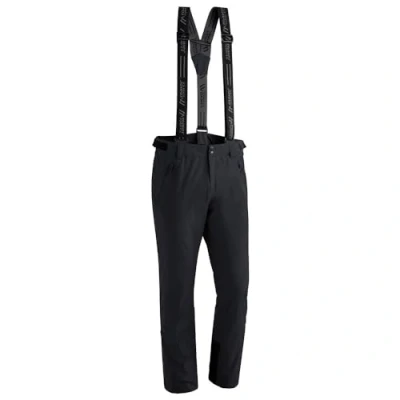 Image of Maier Sports Anton Slim Men&#039;s Ski Trousers, Fitted Waterproof Snow Stretch Material and Adjustable Waistband, PFC Free, mTHERM Padding &amp; mTEX Weather Protection Black