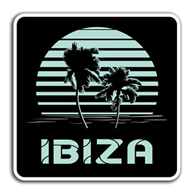 Image of 2 x 10cm Ibiza Spain Sun Vinyl Stickers Travel Sticker Laptop Luggage #23941 (10cm Tall)