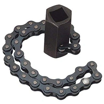 Image of Draper Chain Oil Filter Wrench, 1/2&quot; Sq. Dr. or 24mm, 130mm Capacity