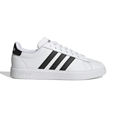 Image of adidas Men&#039;s Grand Court Base 2.0 Shoes, FTWR White/Dark Blue/semi Lucid Blue, 6.5 UK