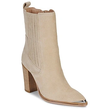 Image of Bronx NEW Americana High heeled ankle boots, Women&#039;s, Size: 4, Oatmilk Leather