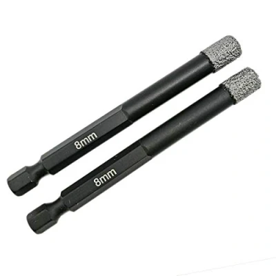 Image of SHDIATOOL Diamond Drill Bits 2PK 8mm Hex Shank Quick Change for Porcelain Tile Ceramic Marble