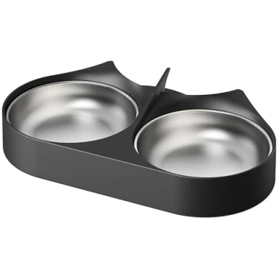 Image of PETLIBRO Pet Food Splitter with Stainless Steel Bowls, Automatic Cat Feeder Bowls for Two Cats or Dogs, Suitable PLAF005, PLAF006, PLAF103