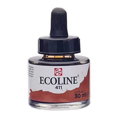 Image of Ecoline Liquid Watercolor 30ml Pipette Jar Deep Sienna (11254071)