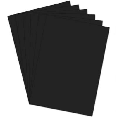 Image of Blake Ultra Black A3 Card 297x420 mm 320 GSM Pack of 50 Sheets Craft, Art Paper, Sketch Pad, Multipurpose, Coloured Paper
