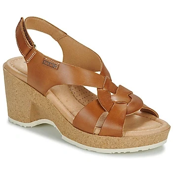 Image of Arenales Leather Women&#039;s Wedge Heels Sandals