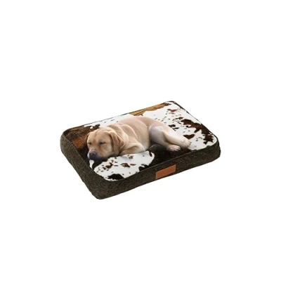 Image of Ellie Bo XXL Dog Bed Cover for 48 inch Cage/Crate Cowhide Pattern