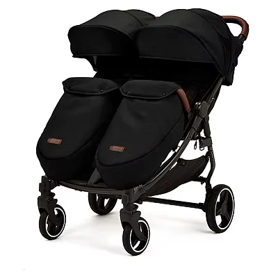 Image of Ickle Bubba Venus Max Double Stroller Black / Tan