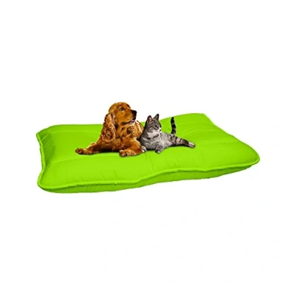 Image of Stripey Finds Dogs Maxy Pillow 60x100cm, Apple green