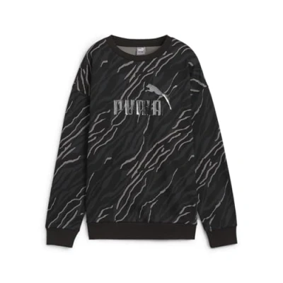 Image of Puma ESS Animal CREW Sweatshirt, Women&#039;s, Size: Medium, Black
