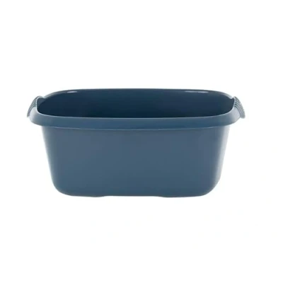Image of TRTO 39cm Navy Blue Washing Up Bowl Large Rectangle Plastic Sink