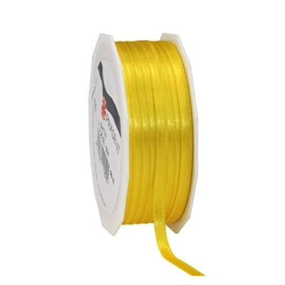 Image of C.E. Pattberg SATIN yellow gift ribbon, 55 yards for Wrapping Gifts, 0.24 inches width, Ribbon Decorating &amp; Crafting, Decorative every occasion