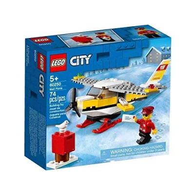 Image of LEGO City Mail Plane 60250 Pretend Play Toy, Fun Building Set for Kids, New 2020 (74 Pieces)