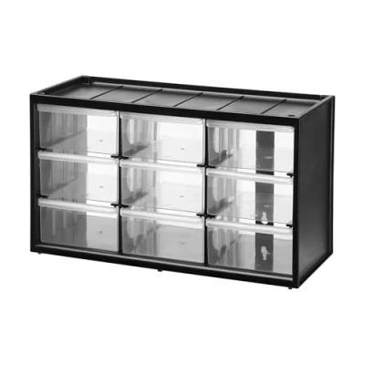 Image of Stanley 1 93 978 Storage Box with 9 Compartments, Black