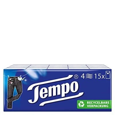 Image of Tempo Classic handkerchiefs, 4 ply Paper Towels in Proven Quality, 15 x 10 (150 Towels)