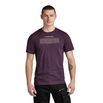 Image of G STAR RAW Men&#039;s Poem Slim T Shirt, Purple (lt maze D23902 336 8880), M
