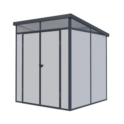 Image of 6&#039; x Lotus Canto Grey Plastic Shed (1.9m 1.92m)