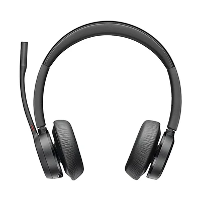 Image of Poly Voyager 4320 UC Wireless Headset (Plantronics) Headphones with Boom Mic Connect to PC/Mac via USB A Bluetooth Adapter, Cell Phone Works Teams, Zoom &amp; More
