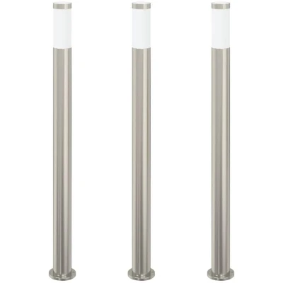 Image of vidaXL Bollard Lights 3pcs 110 cm Stainless Steel IP44
