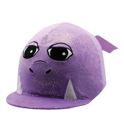 Image of Equetech Drake Dragon Hat Silk Riding Helmet Cover Purple One size