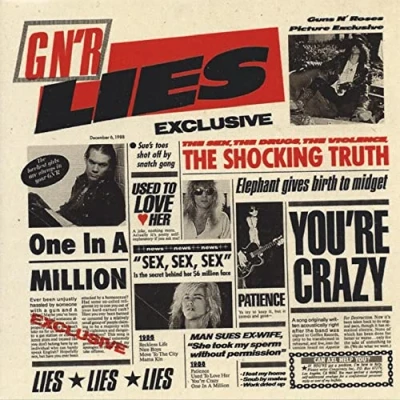 Image of Guns N Roses G N&#039; R Lies Taiwanese CD album 24198 2