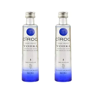 Image of Ciroc Vodka 5cl Miniature x 2 Bottles 40% ABV