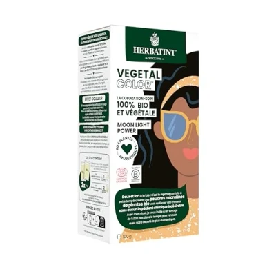 Image of Herbatint Vegetal Color 100% Natural &amp; Organic Herbal Hair Dye, Moon Light Power Black, 100g