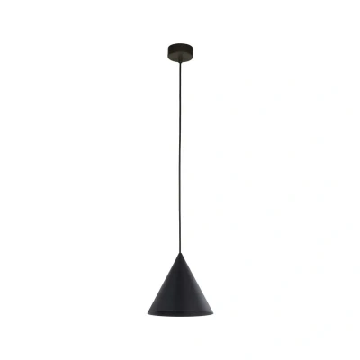 Image of Cono 19cm Dome Pendant Ceiling Light Black 1xE27
