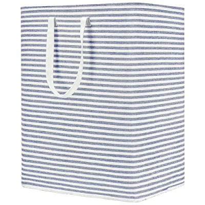 Image of DOKEHOM 120L Freestanding Laundry Hamper with Handle, Collapsible Extra Large Cotton Storage Basket for Clothes (Blue)